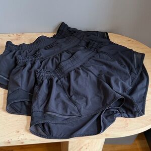 3 Pairs of Lululemon Hotty Hot Shorts! All size 6! Can be sold separately as wel
